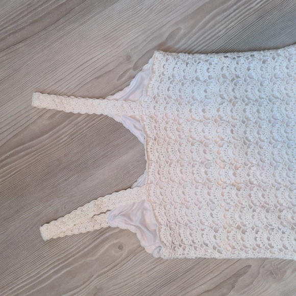 90's vintage Lilly Pulitzer crochet tank top fully lined cream colored - Picture 12 of 16